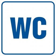 ZNAK TOALETA PŁYTA PCV
