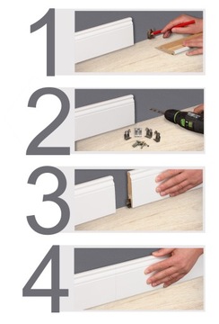 8 ДЕКОРАТИВНАЯ НАПОЛЬНАЯ ПЛАНКА МДФ, ЦОКОЛ ИЗ ШНЕКА