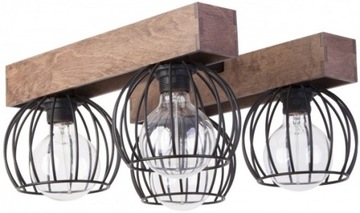 Lampa sufitowa plafon drewno loft MILAN 31575 S