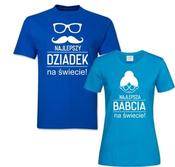 KOSZULKI DLA BABCI I DZIADKA PREZENT WZORY DZIEŃ