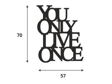 3D деревянная настенная надпись «Живешь только один раз»