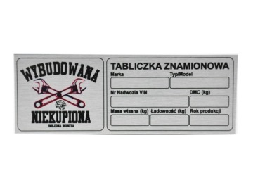 Паспортная табличка на прицеп ЗРК