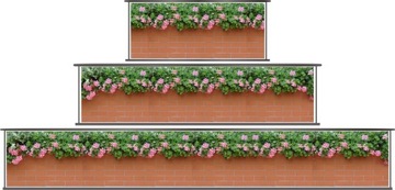 ПОКРЫТИЕ БАЛКОНА с печатью герани на кирпиче