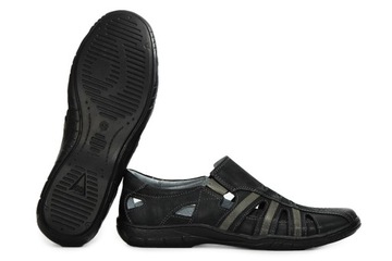 Мужская обувь, кожаные летние туфли КамПол 44