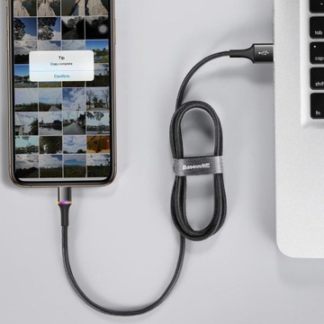 Кабель USB/micro-USB с подсветкой BASEUS и диодом, 2 м