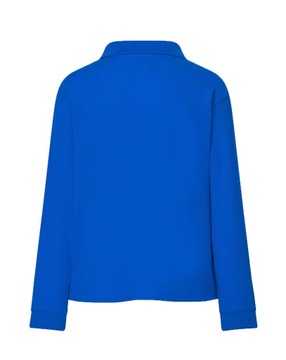 ФУТБОЛКА ПОЛО JHK С ДЛИННЫМ РУКАВОМ СИНЯЯ, 7/8 ЛЕТ