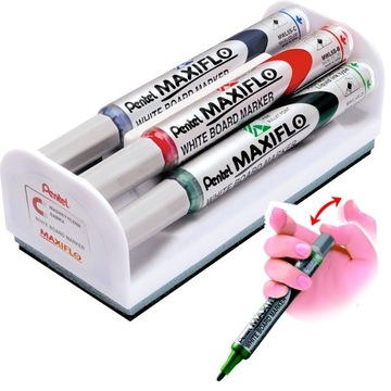 PENTEL Markery suchościeralne Maxiflo 4 kol GĄBKA