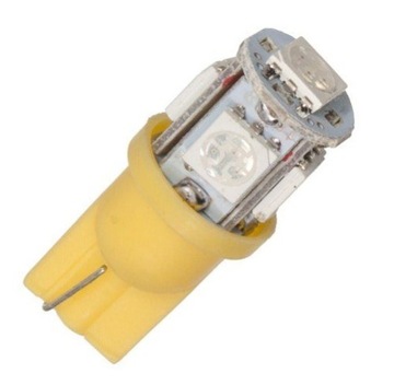 Żarówka led WY5W 5 SMD 5050 T10 12V bursztyn