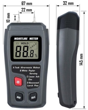 Влагомер для древесины 9В
