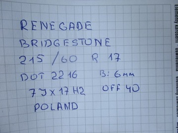 Колеса диски шины JEEP RENEGADE R17 16 лет