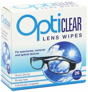 Opticlear CHUSTECZKI do czyszczenia okularów 26szt