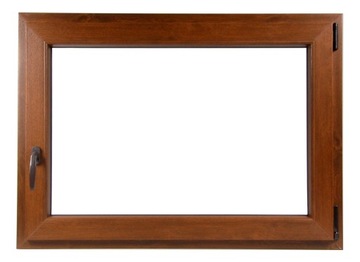 OKNO PCV 800 x 700 RU ORZECH DWUSTRONNY