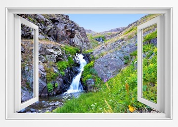 3D фотообои на флизелине «Окно Пейзаж» kr-120-o
