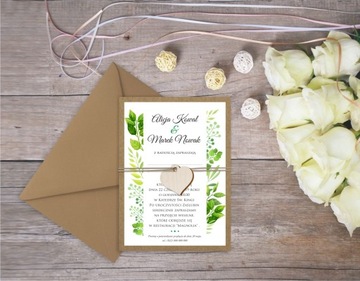 СВАДЕБНЫЕ ПРИГЛАШЕНИЯ ДЛЯ ЭКО СВАДЕБНЫЕ ЦВЕТЫ С УЗОРАМИ ЛИСТЬЯ