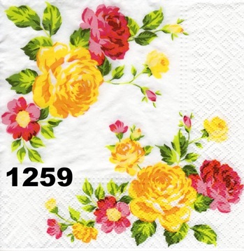 Serwetki do decoupage-1szt - KWIATY- NR 1259