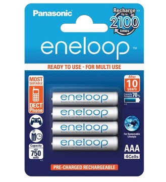4x ENELOOP AAA R3 AKUMULATORKI PANASONIC JAPAN R03