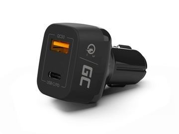 АВТОМОБИЛЬНОЕ ЗАРЯДНОЕ УСТРОЙСТВО Green Cell CAD33 48 Вт 1x USB-C 1x USB-A PD 30 Вт QC3.0