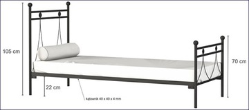 МОЛОДЕЖНАЯ ОДИНОЧНАЯ МЕТАЛЛИЧЕСКАЯ КРОВАТЬ ==== 120Х200