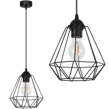 SUFITOWA LAMPA WISZĄCA DIAMENT LOFT EDISON RETRO