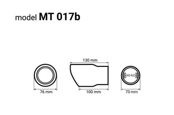 НАКОНЕЧНИК ГЛУШИТЕЛЯ КРЫШКА ВЫХЛОПНОЙ КОЖИ ЧЕРНЫЙ 71017