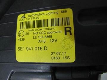 ФОНАРЬ ПРАВЫЙ SKODA OCTAVIA 3 LIFT LED 2016-2019 ГОД