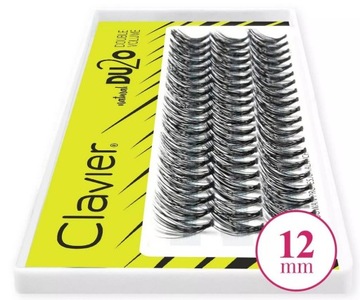 Kępki Rzęsy Clavier DU2O Double Volume 12mm