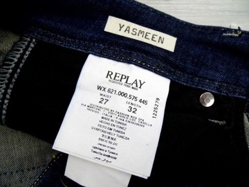 REPLAY YASMEEN SLIM SKINNY SPODNIE JEANS 27/32