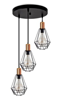 LAMPA SUFITOWA ,ŻYRANDOL DIAMENT CZARNA 102-10