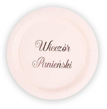TALERZYKI NA WIECZÓR PANIEŃSKI RÓŻOWE 18CM 6 SZTUK