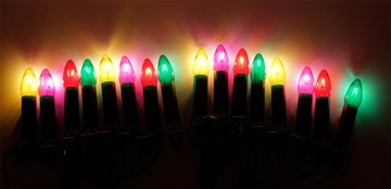 POLSKIE LAMPKI ŚWIATEŁKA ŚWIECZKI 5W + klamerki PRL!