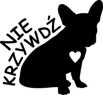 NAKLEJKA NIE KRZYWDŹ na samochód auto szybę BULDOG