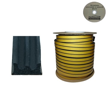 Uszczelki do okna okien okienne SD-33X 8x4mm 125mb