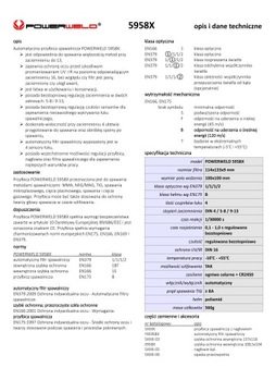 POWERWELD 5958XE Шлем с автозатемнением