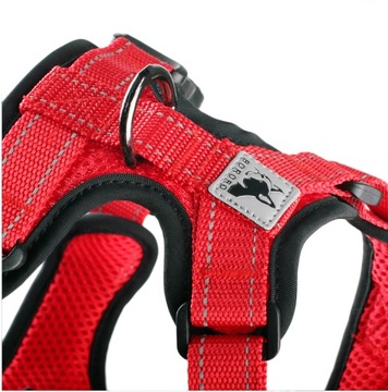 Прочная, не давящая шлейка для собак, светоотражающая, размер L.