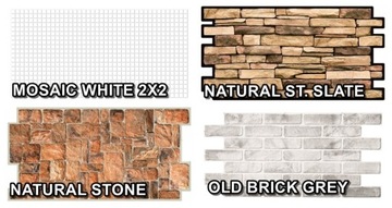 PANELE ŚCIENNE 3D Z PCV PRÓBKI, WZORNIK OKŁADZINA