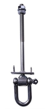 Hak huśtawkowy M10 260mm z szeklą płytką z bocami