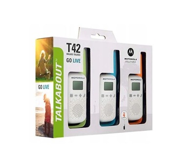 MOTOROLA T42 KRÓTKOFALÓWKI WALKIE TALKIE TRÓJPAK