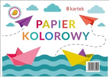 Wycinanki A4 zeszyt papierów kolorowych 8 kartek