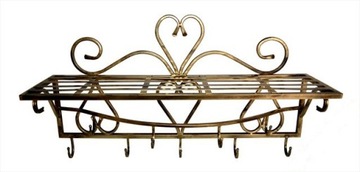 WIESZAK ŚCIENNY Z PÓŁKĄ 80CM - WIESZAK - PÓŁKI