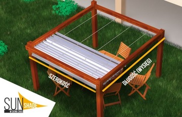 РИМСКИЕ РОЛЬСТАВНИ, СОЛНЕЧНЫЕ, ВОДОНЕПРОНИЦАЕМЫЕ, ВЫДВИЖНАЯ, СКАНИВАЕМАЯ КРЫША, 3x3м