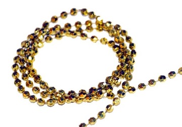 ŚWIĘTA TAŚMA ŁAŃCUCH GOLD ZŁOTY BŁYSZCZĄCY 4 mm