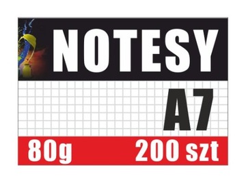 Notesy Bloczki A7 200 szt Kolor Reklamowe Notes