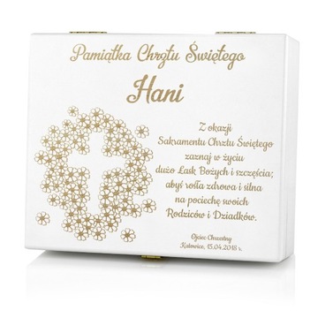 Вечная роза с гравировкой, подарок на крещение.