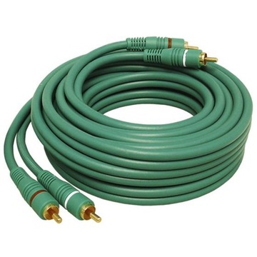 KABEL CINCH 2 X RCA - 2 X RCA 3 M PRZEWÓD HQ GREEN