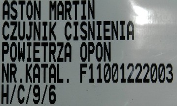 ДАТЧИК ДАВЛЕНИЯ ВОЗДУХА ASTON F1-100-1222-003
