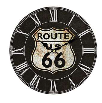 Zegar ścienny z motywem USA - Route 66, styl