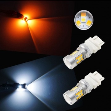 DUAL COLOR P27/7W светодиод 2835 3157 белый + оранжевый