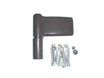 zawias drzwi 120kg PVC BRĄZ RAL 8019 PRZYLGA 17,5 mm SUPER JAKOŚĆ