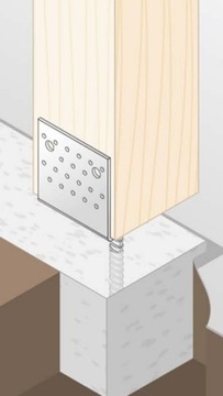 Столбчатый фундамент - бетонный анкер - ПСС 101х125х100х4,0