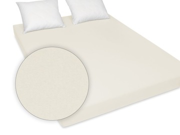 Prześcieradło bawełniane jersey kolor ecru 200x220